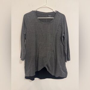 Motherhood Gray Long Sleeve Nursing Top